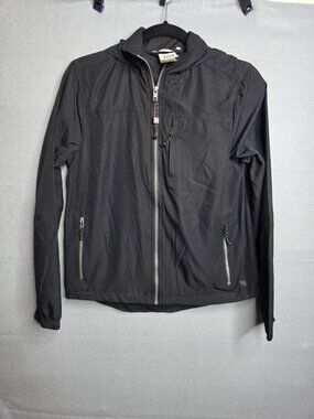 Avalanche Outdoor Co Supply Jacket Small Black Full Zip Windbreaker w Hood